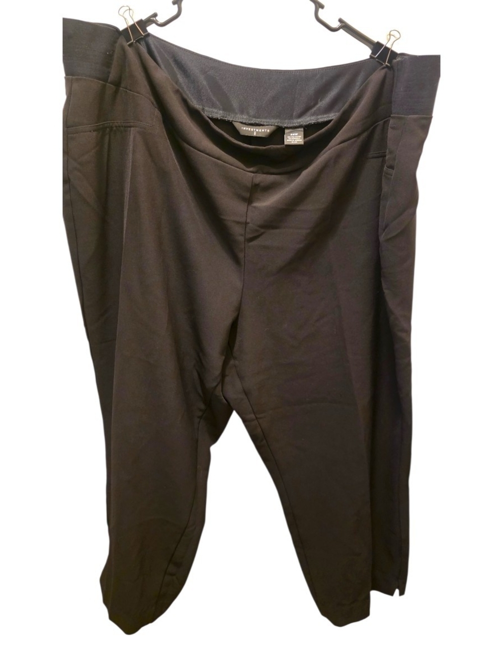 Investments Black Womens Capri Trousers